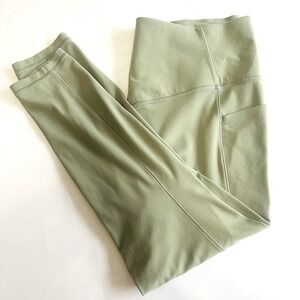 ATHLETA Women's Salutation Stash 7/8 Tight Legging pockets light green size L